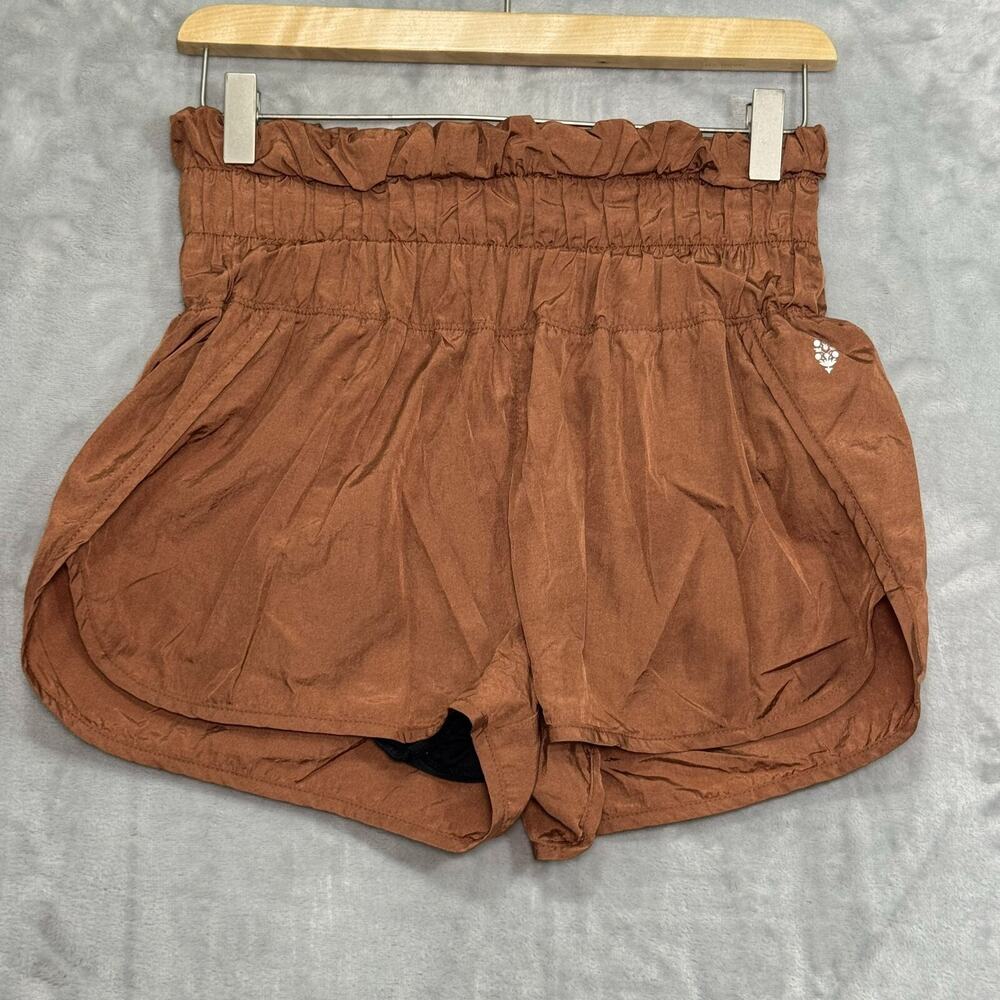 Free People The Way Home Shorts Womens Small Brown High Waist Athletic Liner